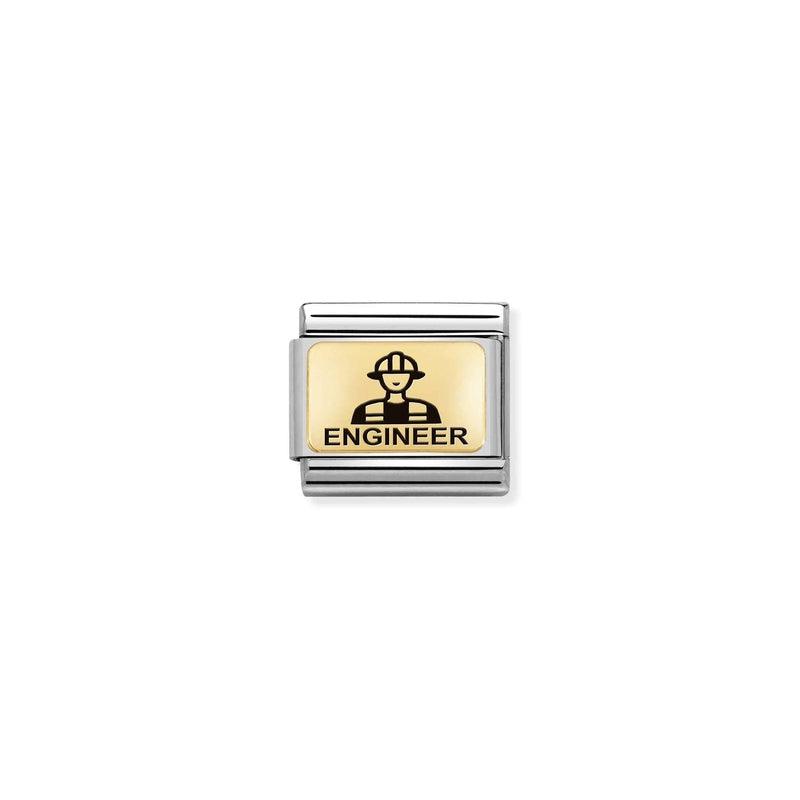 Nomination Composable Link Engineer, 18K Gold