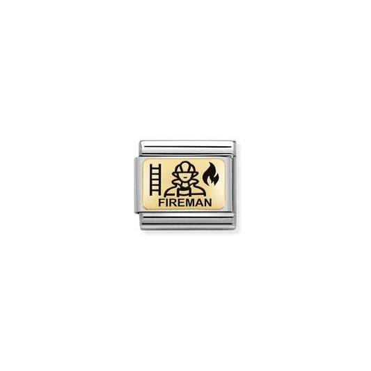 Nomination Composable Link Fireman, 18K Gold