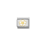 Nomination Composable Link Flower, Smile, 18K Gold & Enamel