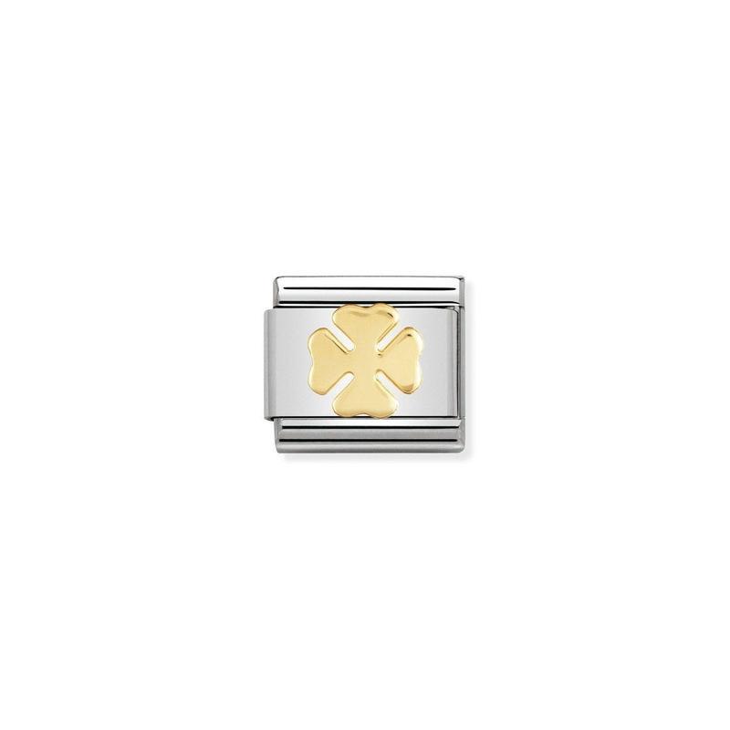 Nomination Composable Link Four-Leaf Clover, 18K Gold
