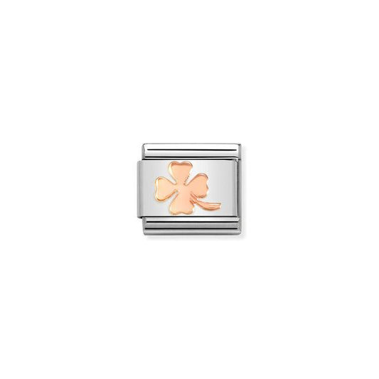 Nomination Composable Link Four-Leaf Clover, 9K Rose Gold