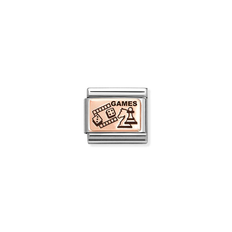 Nomination Composable Link Games, 9K Rose Gold