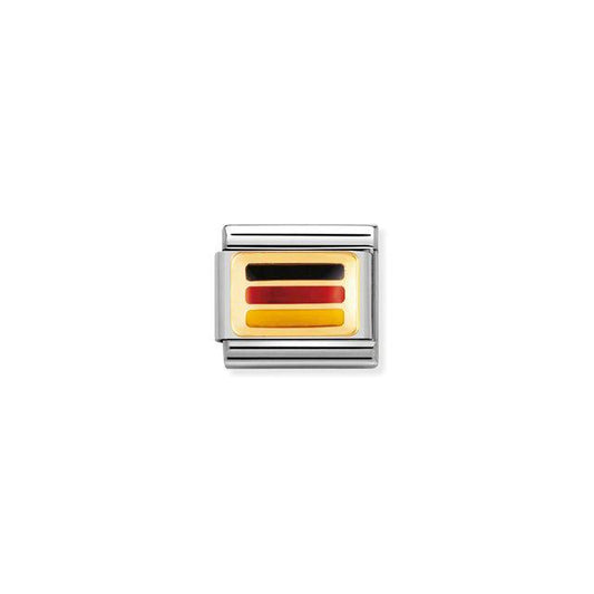 Nomination Composable Link Germany Flag, 18K Gold & Enamel