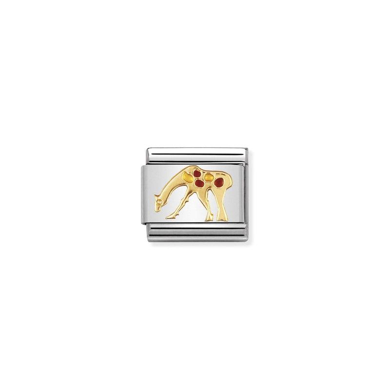 Nomination Composable Link Giraffe, 18K Gold & Enamel