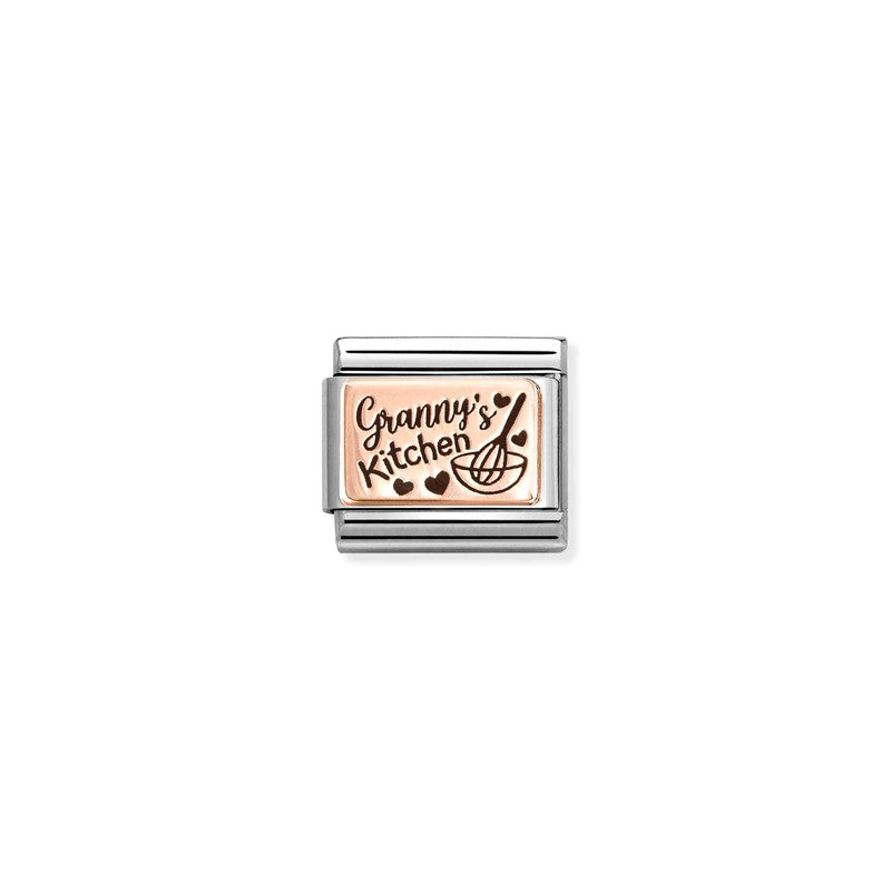 Nomination Composable Link Granny's Kitchen, 9K Rose Gold