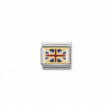 Nomination Composable Link Great Britain Flag, 18K Gold & Enamel