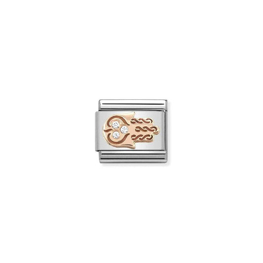 Nomination Composable Link Hand Of Fatima, Cubic Zirconia, 9K Rose Gold