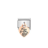 Nomination Composable Link Happy Birthday Hanging Charm, 9K Rose Gold