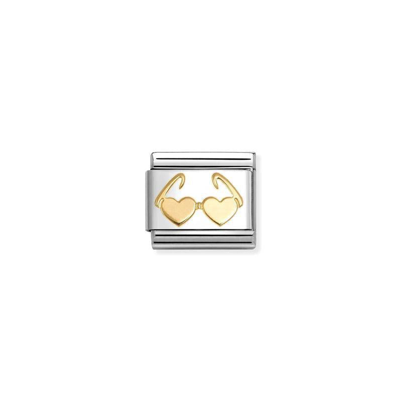 Nomination Composable Link Heart Sunglasses, 18K Gold - front