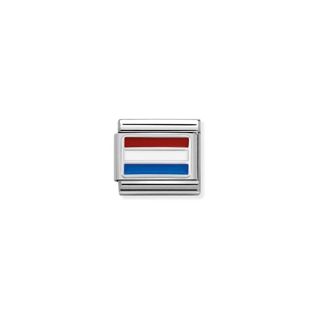 Nomination Composable Link Holland Flag, Silver & Enamel