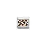 Nomination Composable Link Houndstooth, 9K Rose Gold