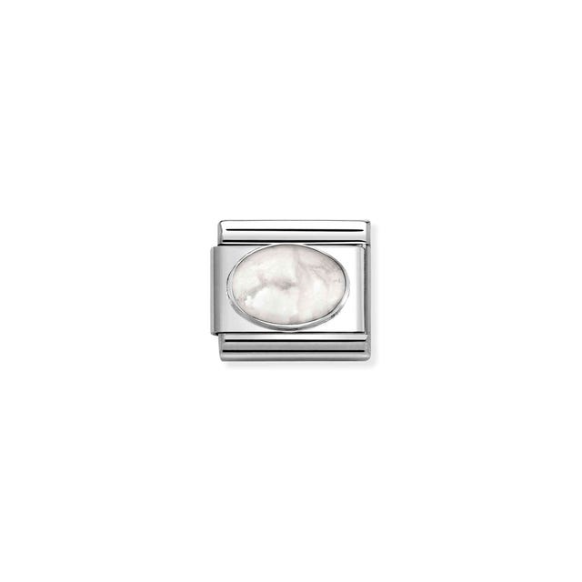 Nomination Composable Link Howlite Stone, Silver