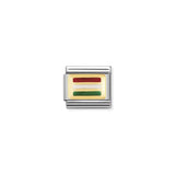 Nomination Composable Link Hungary Flag, 18K Gold & Enamel