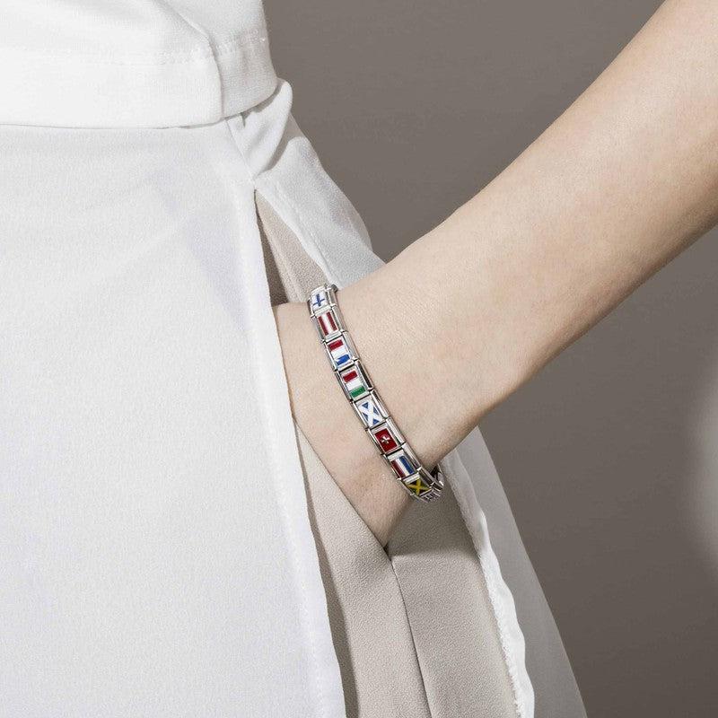 Nomination Composable Link Hungary Flag, Silver & Enamel