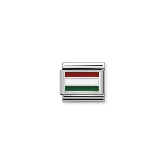 Nomination Composable Link Hungary Flag, Silver & Enamel