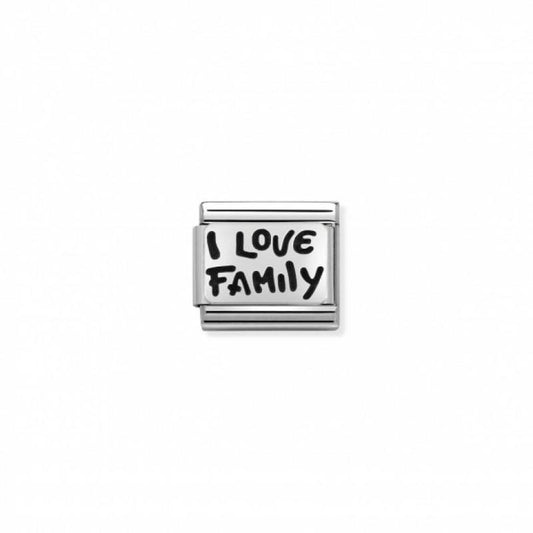 Nomination Composable Link I Love My Family, Silver