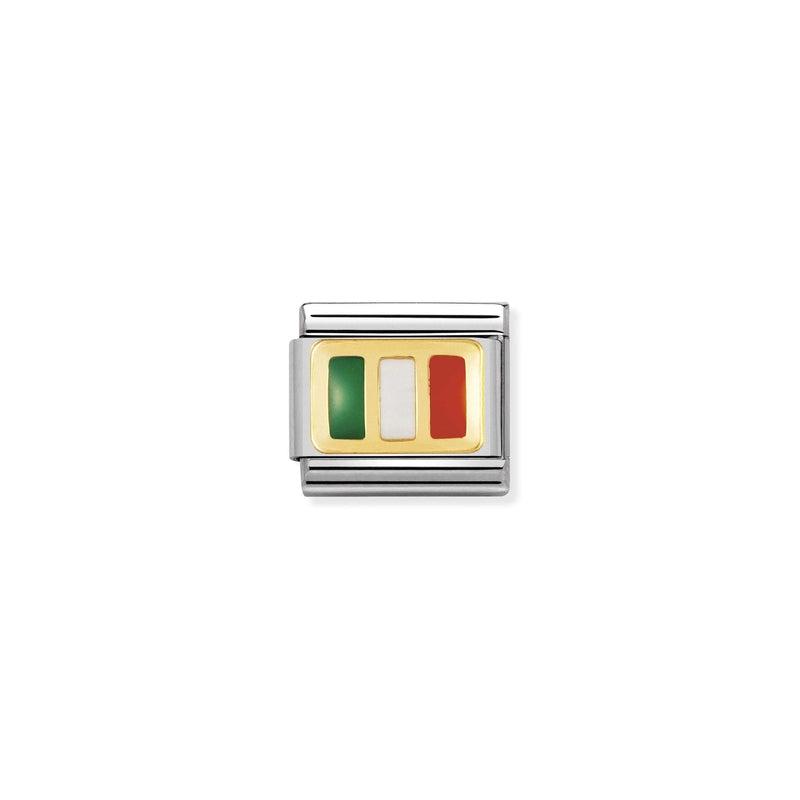 Nomination Composable Link Ireland Flag, 18K Gold & Enamel