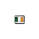 Nomination Composable Link Ireland Flag, Silver & Enamel