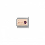Nomination Classic Rose Gold January Birthstone Link