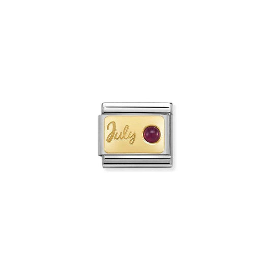 Nomination Composable Link July, Ruby Stone, 18K Gold