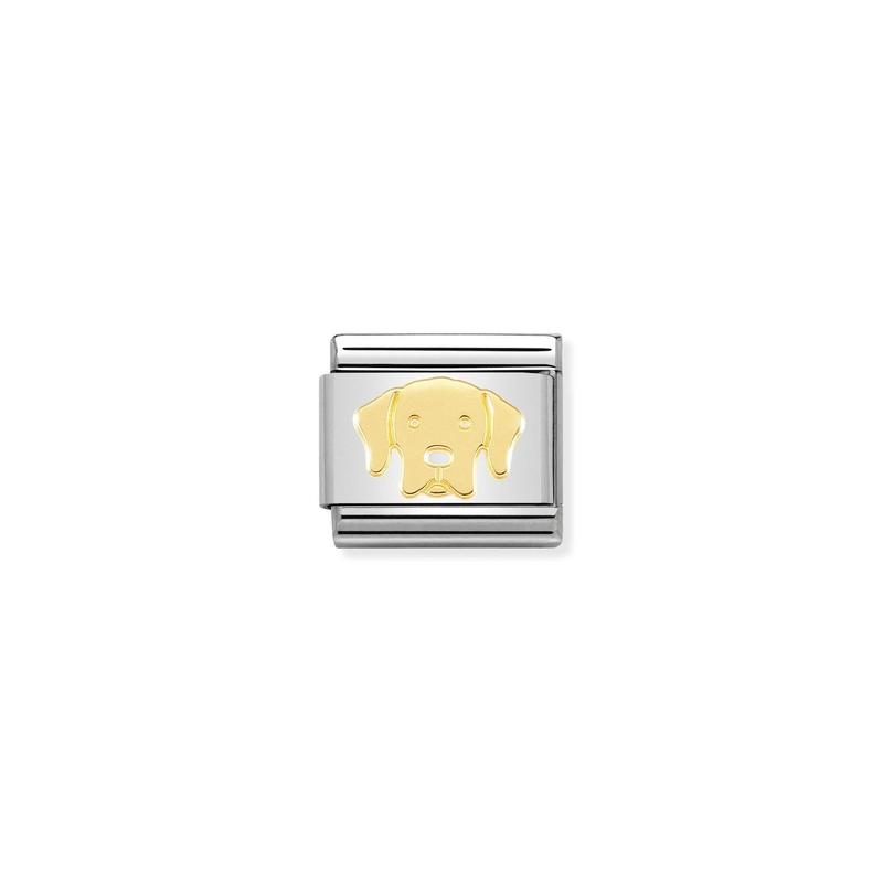 Nomination Composable Link Labrador Retriever, 18K Gold