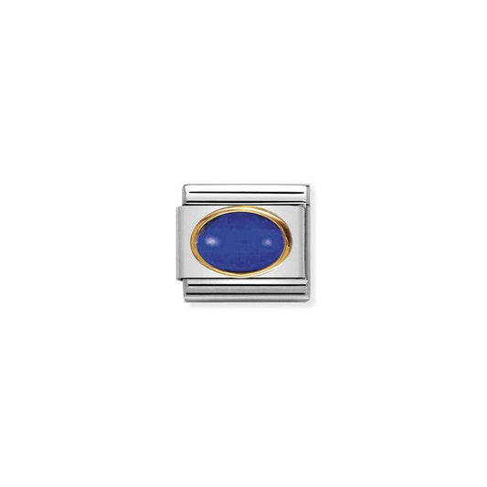 Nomination Composable Link Lapis Lazuli Stone, 18K Gold