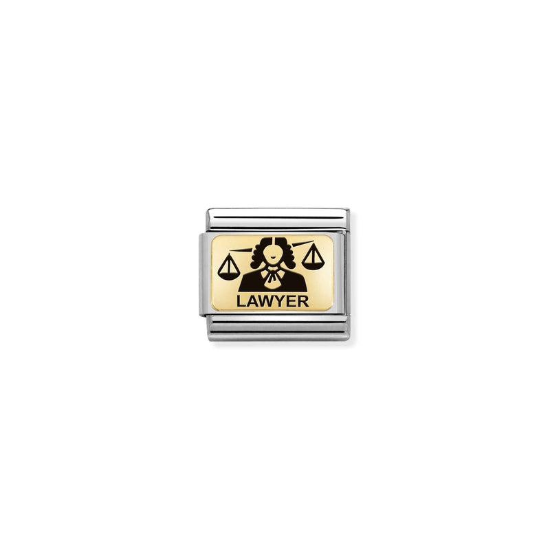 Nomination Composable Link Lawyer, 18K Gold