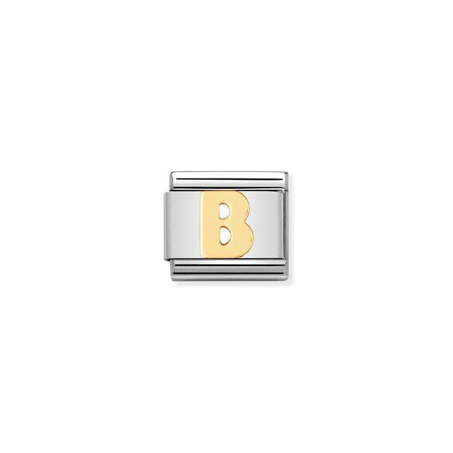 Nomination Composable Link Letter B, 18K Gold