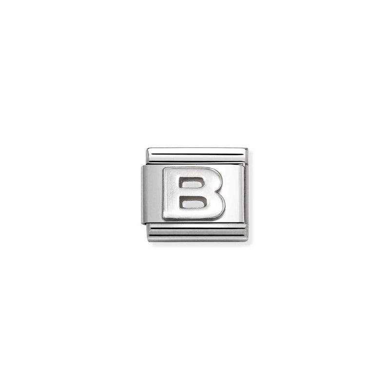 Nomination Composable Link Letter B, Silver
