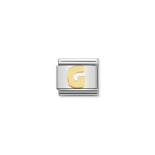 Nomination Composable Link Letter G, 18K Gold