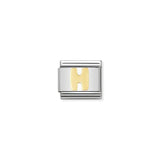 Nomination Composable Link Letter H, 18K Gold