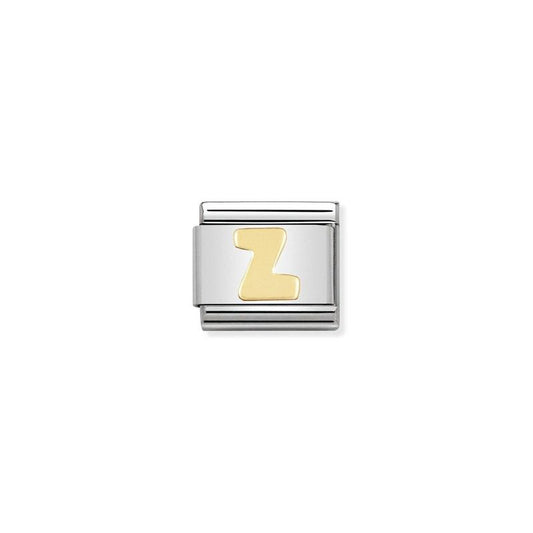 Nomination Composable Link Letter Z, 18K Gold