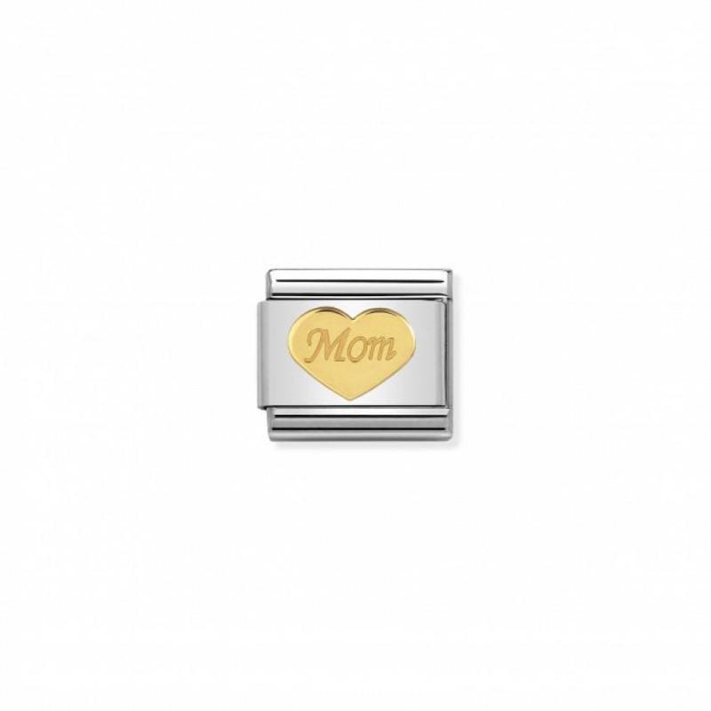 Nomination Composable Link Mom Heart, 18K Gold