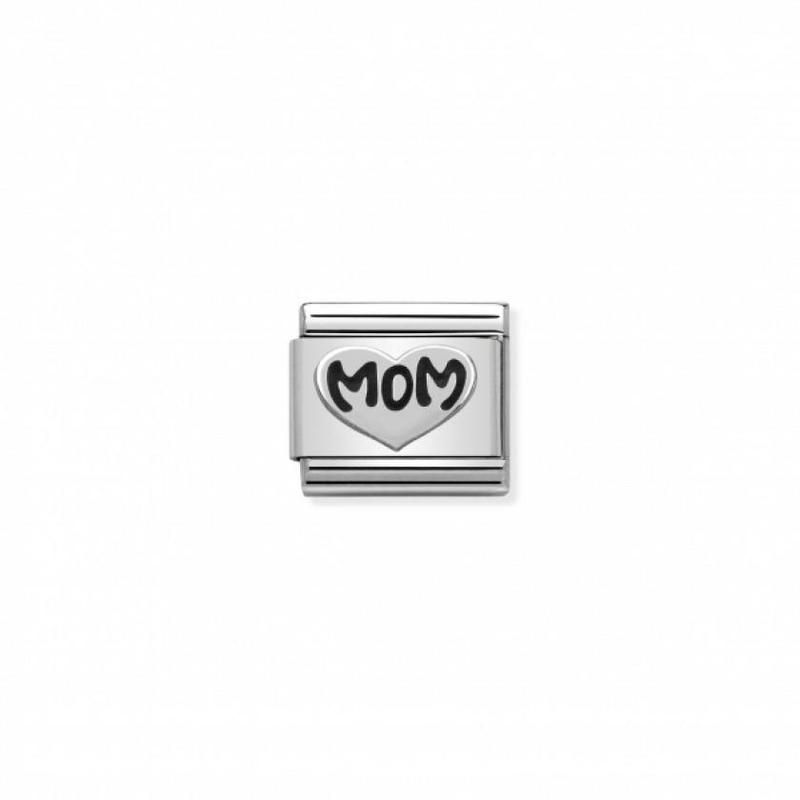 Nomination Composable Link Mom Heart, Silver