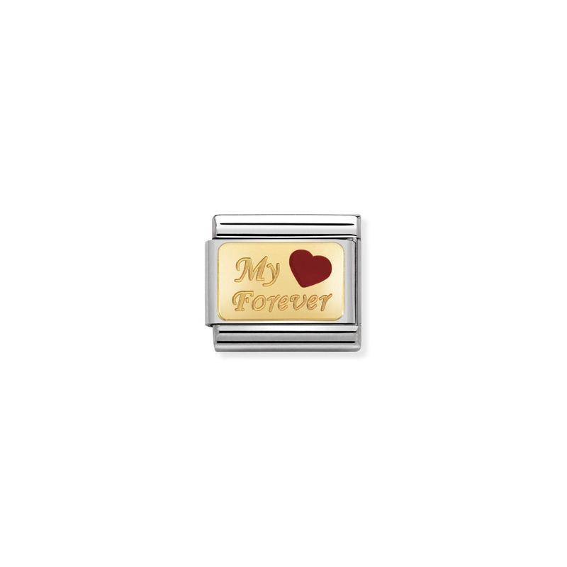 Nomination Composable Link My Forever, 18K Gold & Enamel
