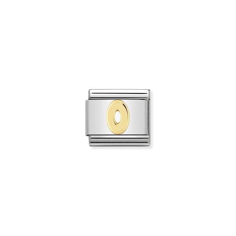 Nomination Composable Link Number 0, 18K Gold
