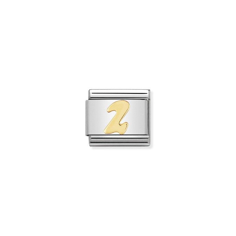 Nomination Composable Link Number 2, 18K Gold