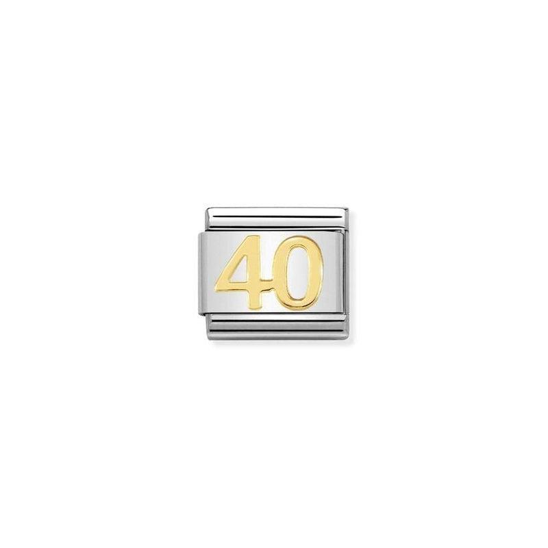 Nomination Composable Link Number 40, 18K Gold