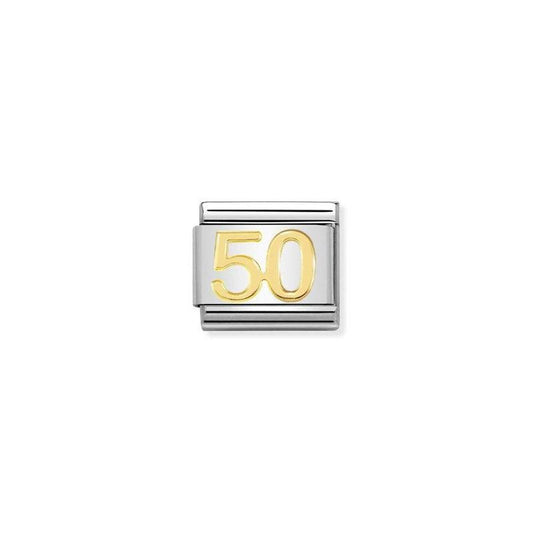 Nomination Composable Link Number 50, 18K Gold