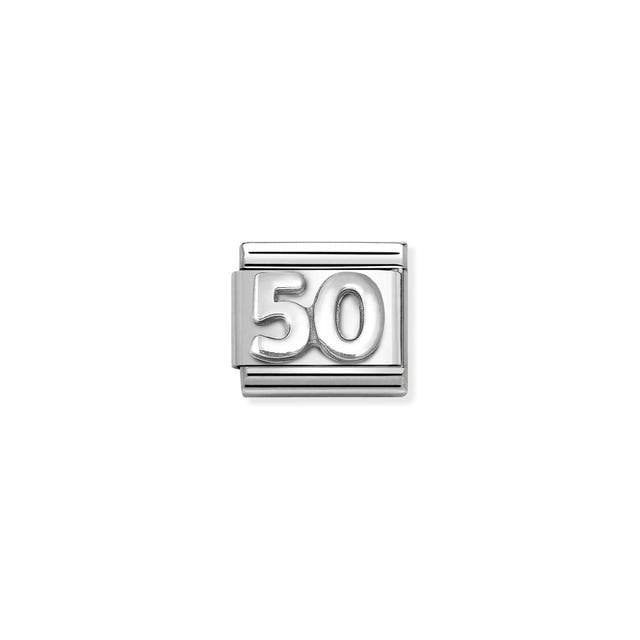 Nomination Composable Link Number 50, Silver