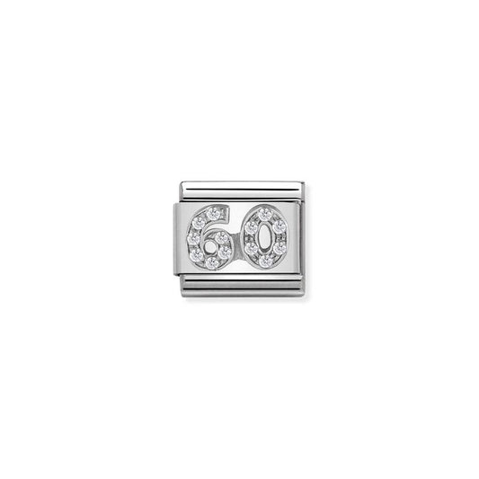 Nomination Composable Link Number 60, Cubic Zirconia, Silver