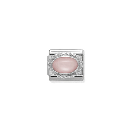 Nomination Composable Link Oval Opaline Stone, Silver