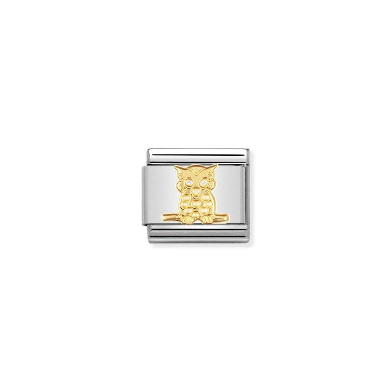 Nomination Composable Link Owl, 18K Gold