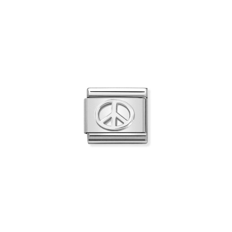 Nomination Composable Link Peace Symbol, Silver