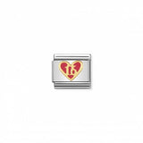Nomination Composable Link Pink Heart, Sweet 16, 18K Gold & Enamel