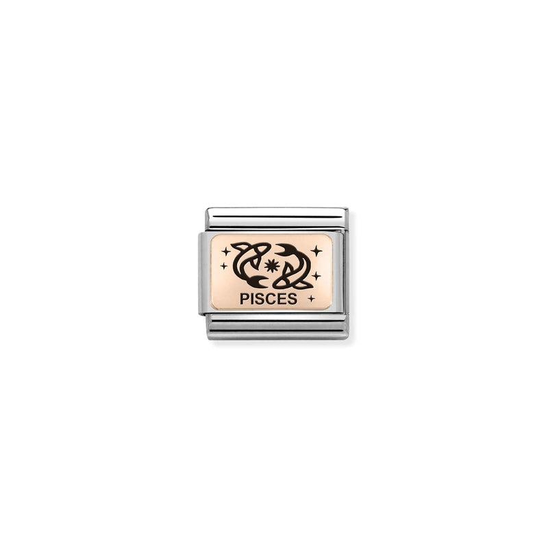 Nomination Composable Link Pisces, 9K Rose Gold