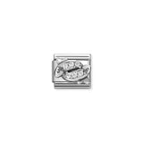 Nomination Composable Link Pisces, Cubic Zirconia, Silver