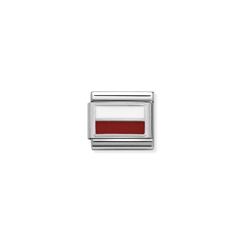 Nomination Composable Link Poland Flag, Silver & Enamel