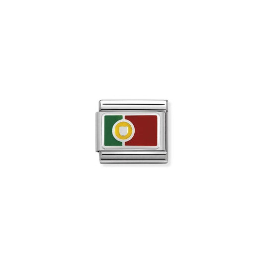 Nomination Composable Link Portugal Flag, Silver & Enamel