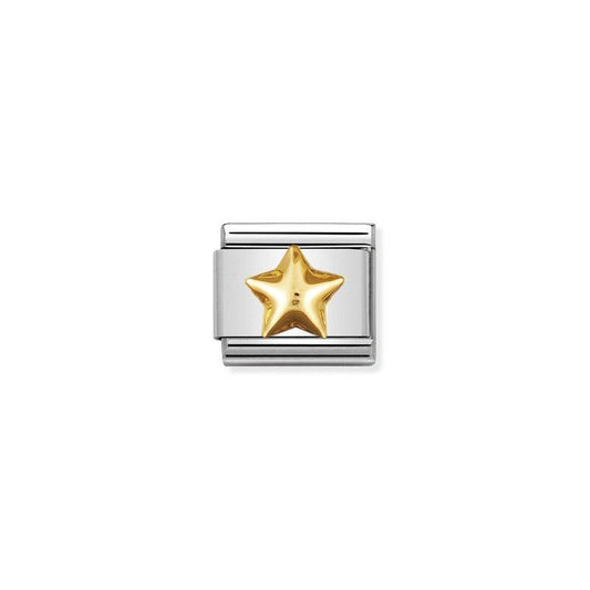 Nomination Composable Link Raised Star, 18K Gold